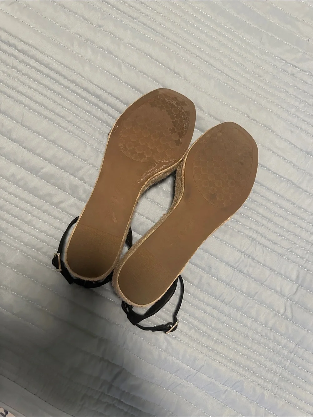 Black Espadrille Platform Sandals with Ankle Strap